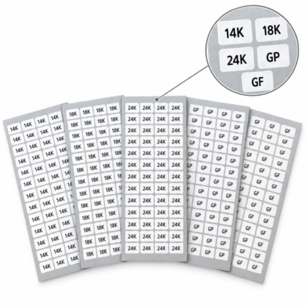 5매 주얼리 표기 스티커 / 14k 24k 18k GF GP 다용도 라벨